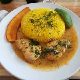 seco de pollo dish in manta ecuador